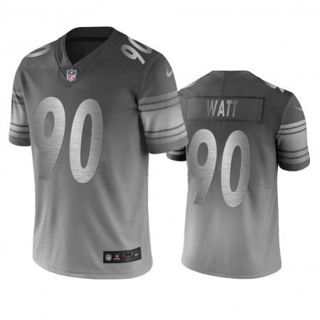 Miesten Pittsburgh Steelers NFL Pelipaita T.J. Watt 90 Silver harmaa City Edition Vapor Limited